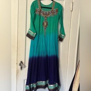 Ombré Pakistani Indian anarkali dress